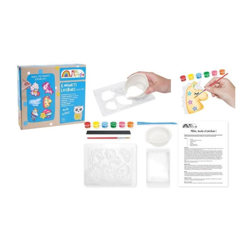 Kit de création de magnets Licorne - Loisir Créatif - MAIN D'ARTISTE - Des 5 ans