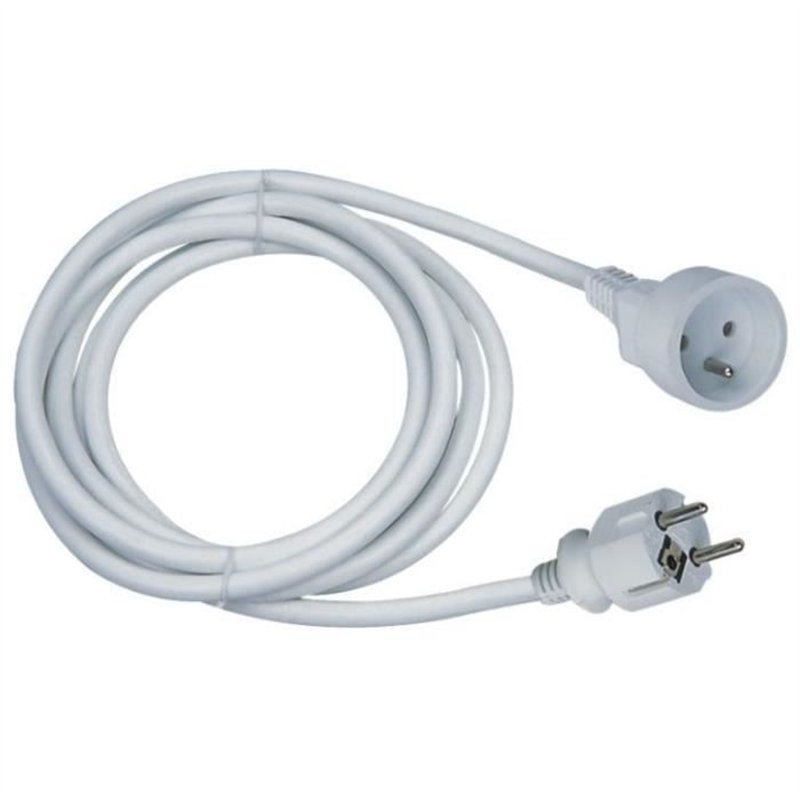 Rallonge électrique - GAO - 16A - Câble 5m - Blanc - Flexible - Durable
