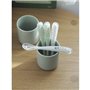Lot de 4 cuilleres 1er âge silicone Gris velours/Vert sauge