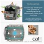 Cage de transport pour chat - CATIT - Cabrio - Multifonctionelle - Ouverture 360° - Turquoise