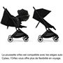 CYBEX - Poussette ultra compacte et confortable - ORFEO - 4 roues - Magic Black