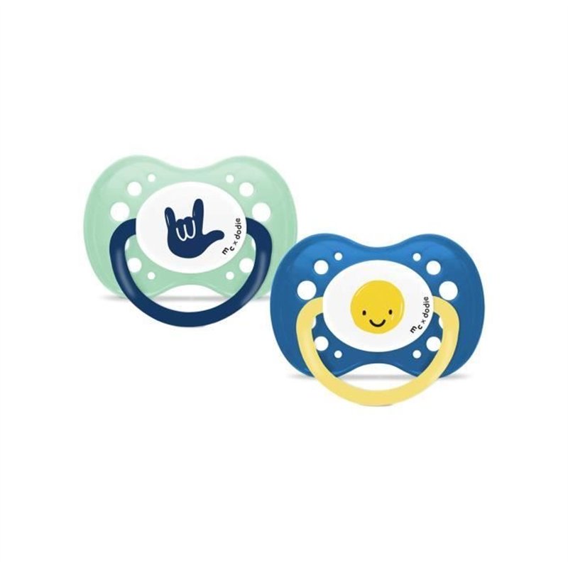 2 Sucettes anatomiques - DODIE - A109 EDL - +18 mois - Mathilde Cabanas Bleu