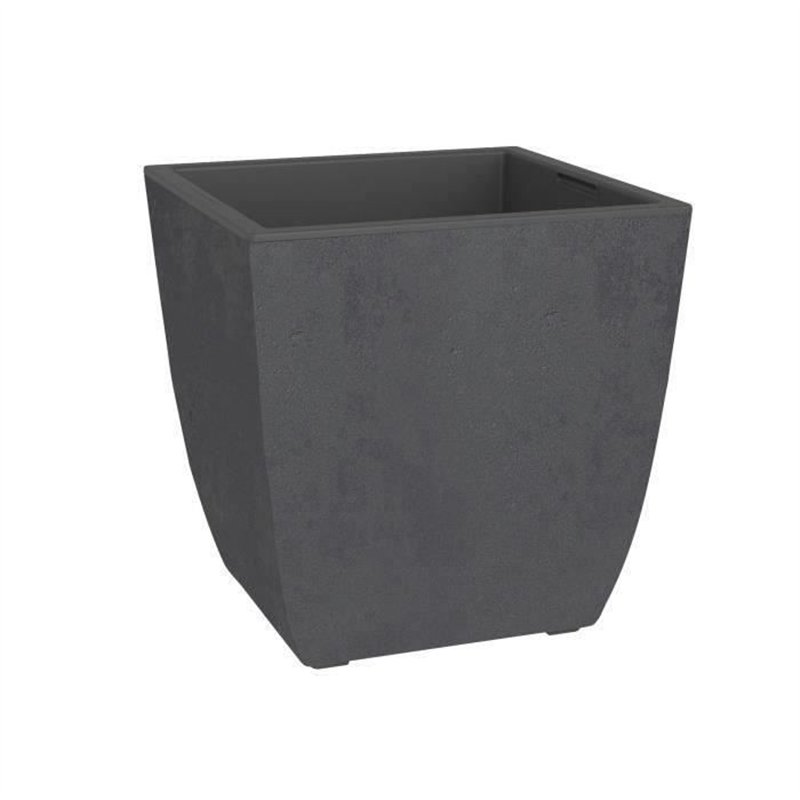 Bac a fleurs - DIVA BASALT - Gris anthracite - Carré - 42 L - 43,5 x 43,5 x H.44,2 cm - EDA - Bac intérieur amovible