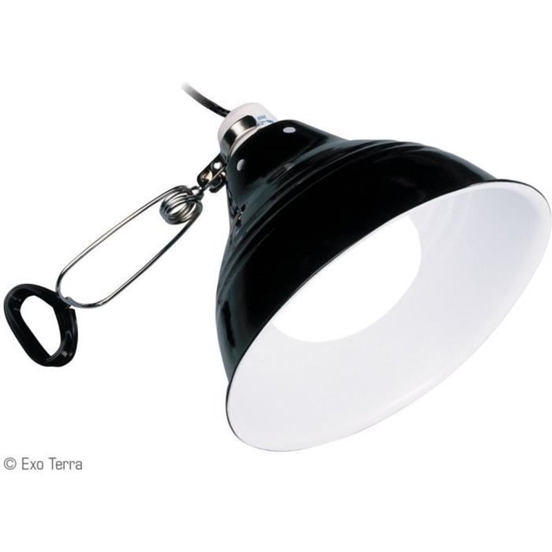 Image secondaire de Lampe d'éclairage pour terrarium - EXO TERRA - Glow Light S - Pince avec douille porcelaine - Réflecteur lumineux - Jour/nuit -