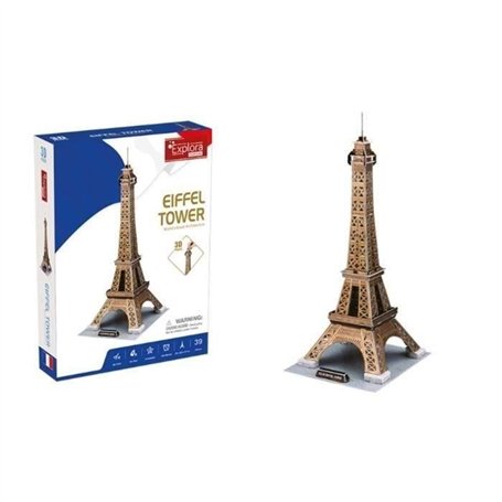 Puzzle 3D - Tout Eiffel - Jeu de construction - EXPLORA - 39 pieces - Des 5 ans