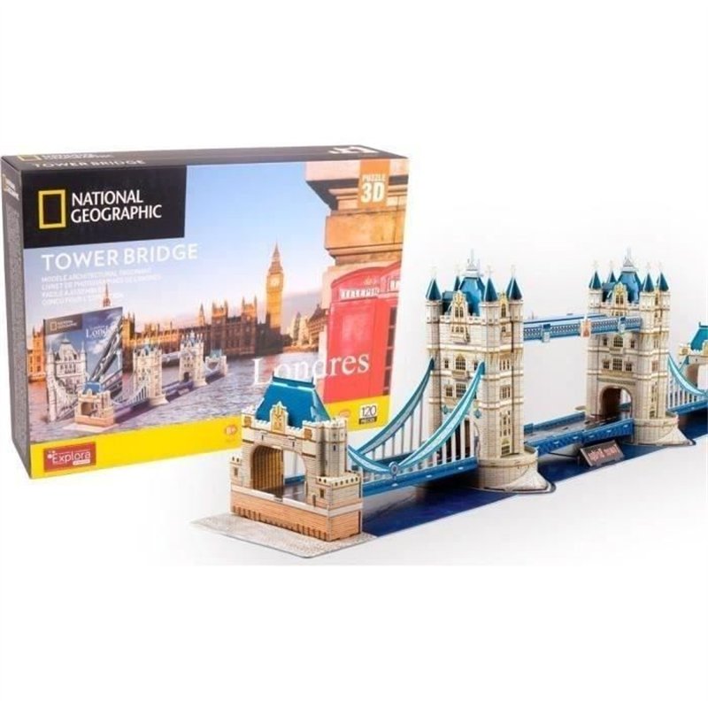 Puzzle 3D - Tower Bridge - Jeu de construction - EXPLORA - 120 pieces - Des 8 ans