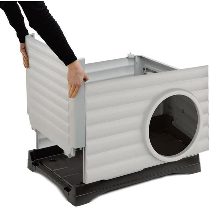 Image secondaire de Niche - FERPLAST - PETVILLA 50 - 38,5 x 43 x 38,5 cm - Blanc / Gris