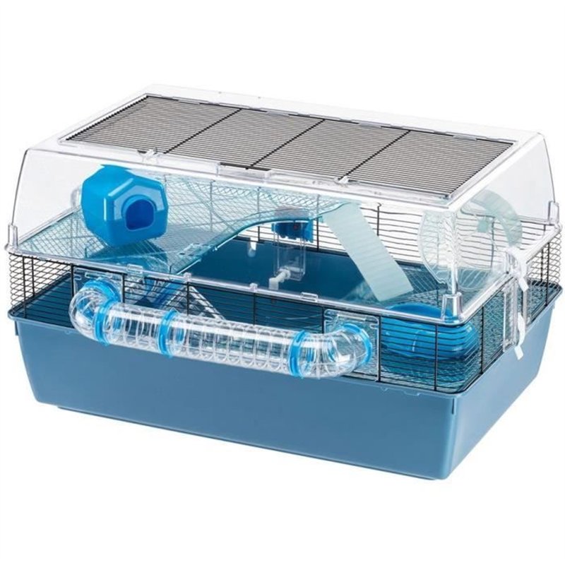 Cage - FERPLAST - DUNA FUN LARGE - 3 étages - 71,5 x 46 x 41 cm - Bleu
