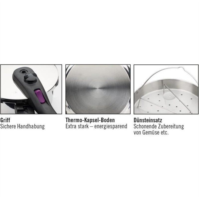 Image secondaire de Autocuiseur - GSW - Rapide - 22 cm - 6 L - Induction - Acier inoxydable