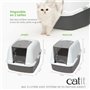 Maison de toilette Bac a litiere pour chat - CATIT - Airsift Regular - Systeme de filtration intégré - L. 57 x l. 39 x H. 46,5 c