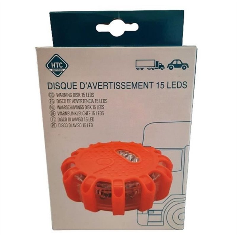 Image secondaire de Pack sécurité - HTC EQUIPEMENT - 1 disque d'avertissement lumineux 15 LED + 5 gilets de sécurité adulte XL