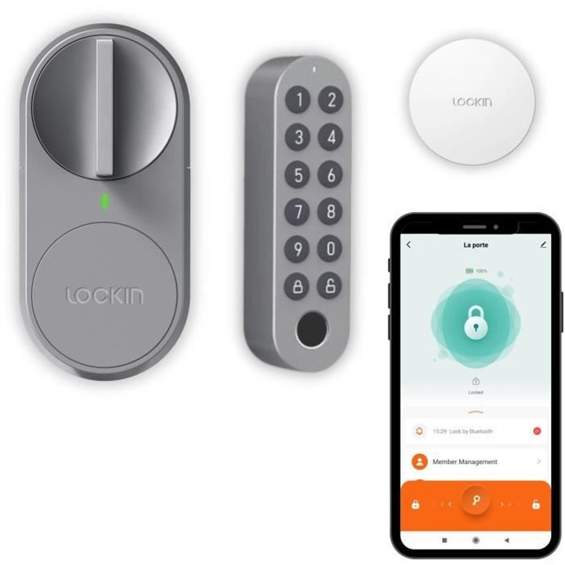 Kit serrure de porte d'entrée - KONYKS - Lockin G30 Pro - Digicode et hub inclus