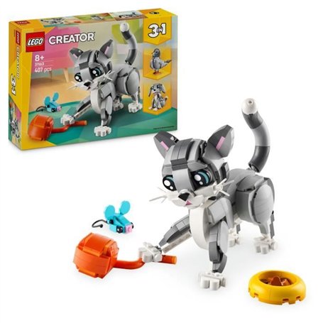 LEGO Creator 31163 3-en-1 Le chat joueur - Jeu de construction pour fille des 8 ans