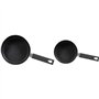 Set de 2 casseroles - LIVOO - MEP154N - Antiadhésif sans PFOA ni PFOS - Manche silicone - Tous feux dont induction