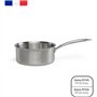 Brigade - Casserole en acier inoxydable 18 cm - LIVOO - MEP160 - Acier inoxydable Triply - Tous feux dont induction - Made in Fr