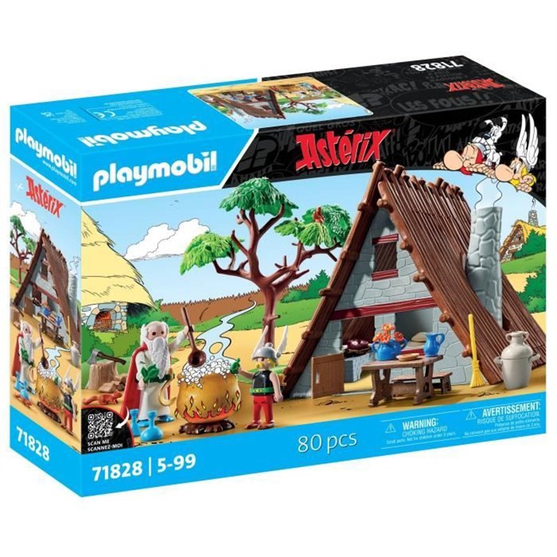 PLAYMOBIL 71828 Astérix : Hutte d'Astérix avec Panoramix