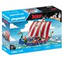PLAYMOBIL 71888 Drakkar des pirates, Astérix, Personnages de la BD, Bateau et 4 personnages, 88 pieces, Des 5 ans