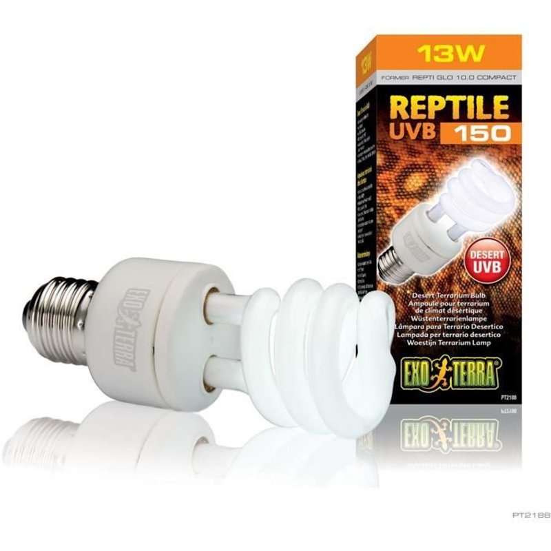 Image secondaire de l'ampoule fluocompacte UVB pour terrarium - EXO TERRA - Reptile UVB 150 - Climat désertique 13W