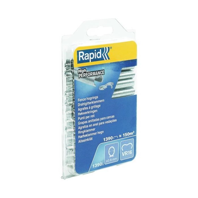 Agrafes grillage - RAPID - VR16 Galva - Blister 1390
