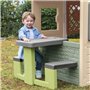 Smoby Life - Table de Pique Nique adaptable aux maisons Smoby - 2 bancs