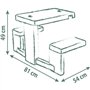 Smoby Life - Table de Pique Nique adaptable aux maisons Smoby - 2 bancs