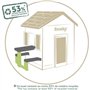 Smoby Life - Table de Pique Nique adaptable aux maisons Smoby - 2 bancs