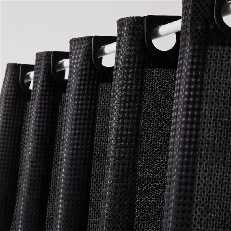 Image secondaire de Rideau de douche gauffré - Black - Polyester - 180 x 200 cm - 12 crochets - UTILITY - TODAY