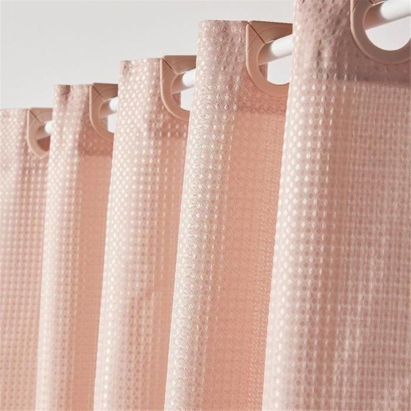 Image secondaire de Rideau de douche gauffré - Pink - Polyester - 180 x 200 cm - 12 crochets - UTILITY - TODAY