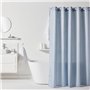 Rideau de douche gauffré - Blue - Polyester - 180 x 200 cm - 12 crochets - UTILITY - TODAY