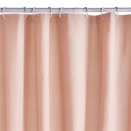 Rideau de douche gauffré - Pink - PEVA - 180 x 200 cm - 12 crochets - UTILITY - TODAY