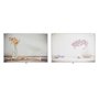Boîte Décorative DKD Home Decor Jaune Beige Rose Bois MDF Fleurs Vase Compteur (2 Unités)