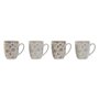 Ensemble de 4 mugs Home ESPRIT Marron Beige Fleurs 340 ml