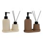 Ensemble de Bain Home ESPRIT Crème Terre cuite ABS Dolomite 17 x 9 x 2 cm 3 Pièces (2 Unités)