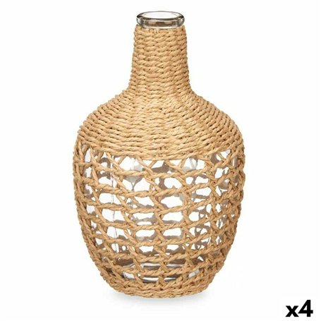 Bouteille Décorative Marron Verre 17 x 31 x 17 cm (4 Unités)