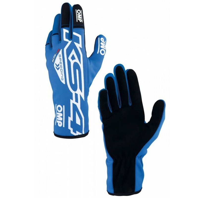 Gants de karting pour enfants OMP KS-4 Bleu Blanc 4
