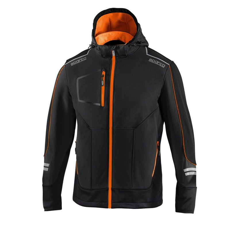 Veste Coupe-Vent Sparco TECH SOFT-SHELL Noir Orange L