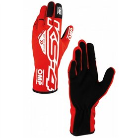 Gants de karting OMP KS-4 Blanc Rouge Gants de karting OMP KS-4 Blanc Rouge