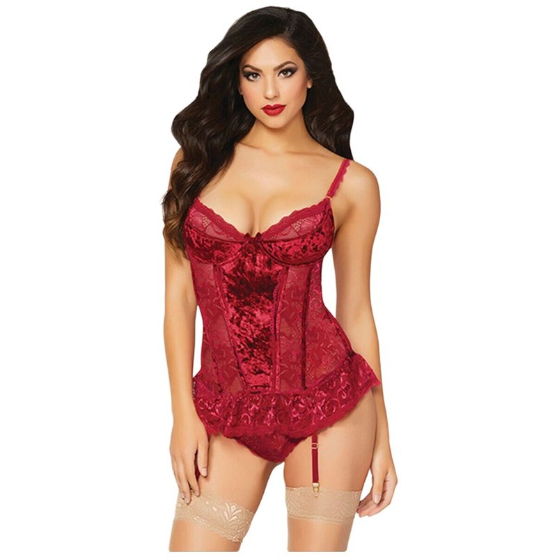 Ensemble de Lingerie Seven Til Midnight Bordeaux (12)