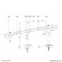 Support de table d'écran Neomounts DS60-600BL2 10" 32"