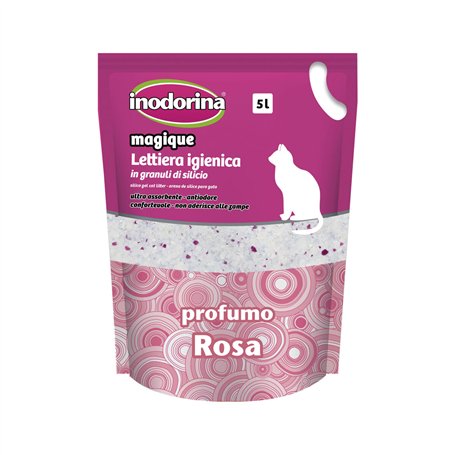 Sable pour chats Inodorina MAGIQUE ROSE Roses 5 L