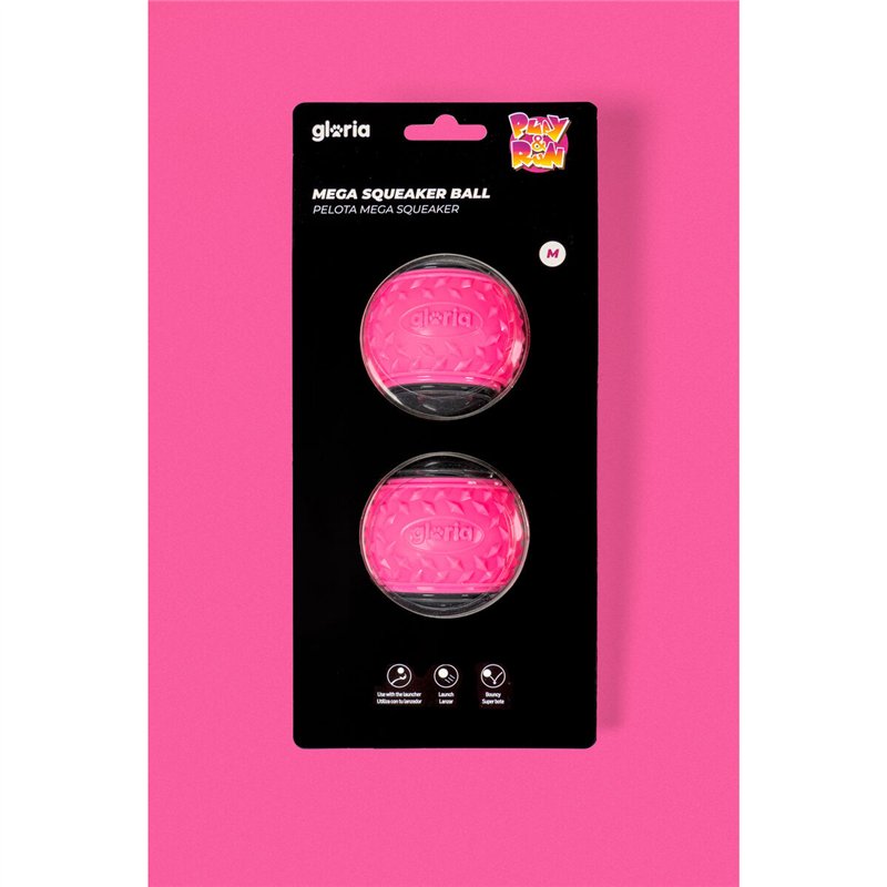 Image secondaire de Boule pour animaux de compagnie Gloria PLAY AND RUN Rose TPR M 6,35 cm 2 Unités
