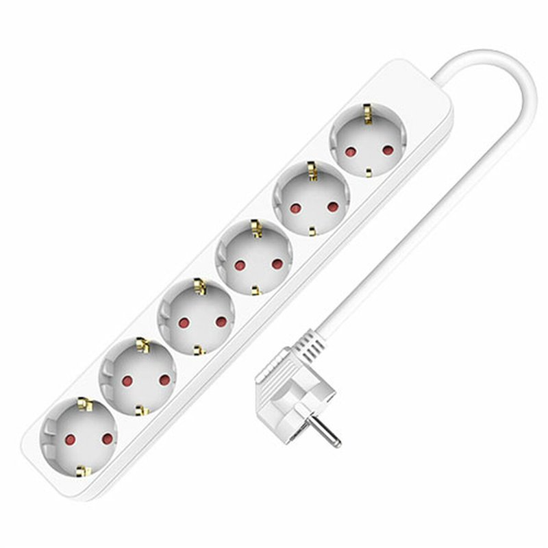 Rallonge 6 prises Schuko sans interrupteur TM Electron (1,5 m)