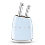 Ensemble de couteaux de cuisine et support Smeg KBSF02PB Bleu Acier inoxydable