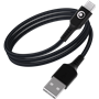 Câble Tissé USB A / USB C 3A 1.2m FastCharge 15W Noir Bigben