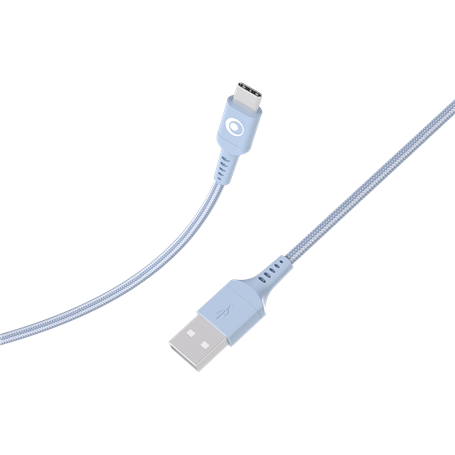 Câble Tissé USB A / USB C 3A 1.2m FastCharge 15W Bleu Bigben