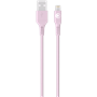 Câble Tissé USB A / Lightning 2.4A 1.2m FastCharge 12W Rose Bigben
