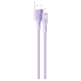 Câble Tissé USB A / Lightning 2.4A 1.2m FastCharge 12W Violet Bigben