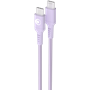 Câble Tissé USB C / USB C 3A 1.2m PD 60W Violet Bigben