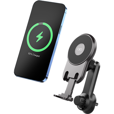 Support Voiture Ventilation Bras rotatif MagSafe Maintien magnétique Noir + Garantie à vie Force Power Lite