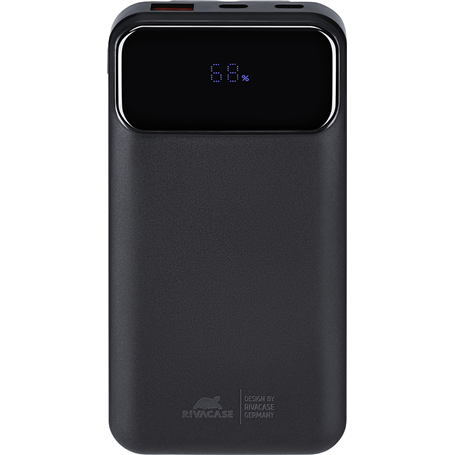 Powerbank 10000mAh 3 ports USB A+2C 22.5W PD/QC Câble multiple integré Noir Rivacase